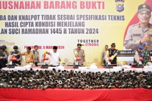 PEMUSNAHAN BARANG BUKTI HASIL CIPTA KONDISI JELANG BULAN SUCI RAMADHAN 1445 H TAHUN 2024
