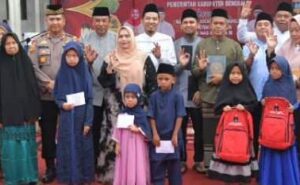 Bupati mengajak warga Bengkalis menghadiri safari rahamadan 1445 H Di masjid Darul Huda