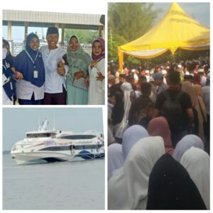 Pelepasan Jamaah Calon Haji(JCH) Rayon Bengkalis Di Pelabuhan BSL.H.Indra Gunawan Eet Ph.D Juga ikut Menghadiri