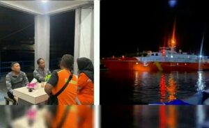 Tim gabungan TNI ,Polri dan Basarnas terus melakukan pencarian orang yang terjatuh dari kapal Mv CAS