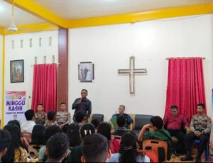 Polres Meranti Sosialisasikan Pesan Keamanan dan Kamtibmas di Gereja HKBP"