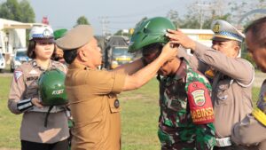 Plt Bupati Meranti AKBP Purn.H.Asmar mengikuti Apel Gelar Pasukan Operasi Patuh Lancang Kuning 2024