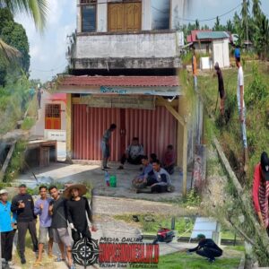 PemDes Pangkalan Batang Barat Bersama Mahasiswa KKN UNRI Riau , melaksanakan Bersih kampung.