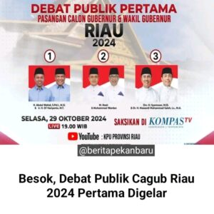 KPU Provinsi Riau. Kita mengundang seluruh masyarakat Riau untuk menyaksikan agenda ini,