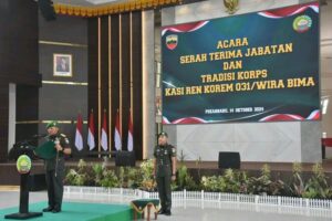 Acara Sertijab Kepala Seksi Perencanaan Korem 031/Wira Bima